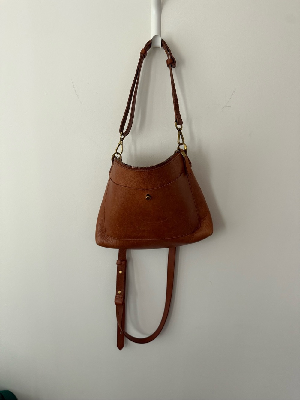 Madewell Chestnut Brown Leather Crossbody Bag
